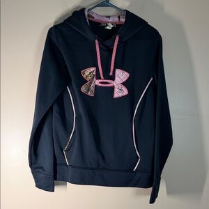 Under Armour Black Hoodie with Pink Trim